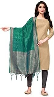 Embroidered Dupatta — Saffron