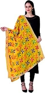 Kantha-Work Dupatta — Indigo