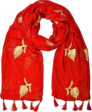 Embroidered Dupatta — Dusty Rose