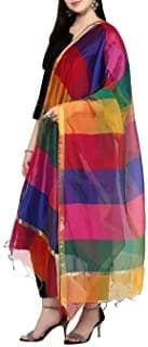 Hand-Block Dupatta — Champagne