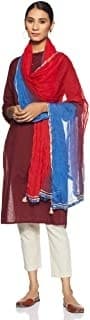 Kantha-Work Dupatta — Maroon