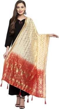 Embroidered Dupatta — Indigo