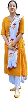 Phulkari Dupatta — Coral