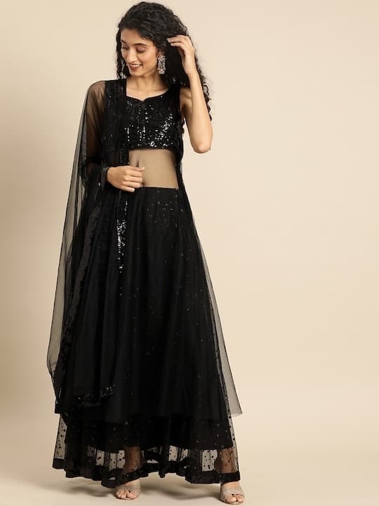 Brocade Lehenga Choli — Saffron