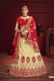Mirror-Work Georgette Lehenga Choli — Royal Blue