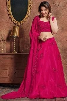 Velvet Lehenga Choli — Royal Blue