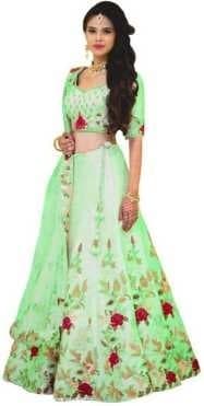 Brocade Lehenga Choli — Saffron