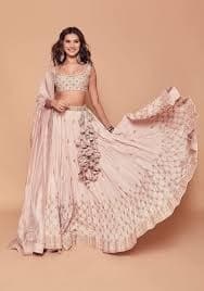 Tafeta Silk Lehenga Choli — Mint Green