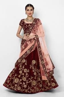 Hand-Block Cotton Lehenga Choli — Peacock Blue