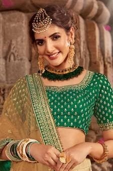 Banarasi Silk Lehenga Choli — Deep Red