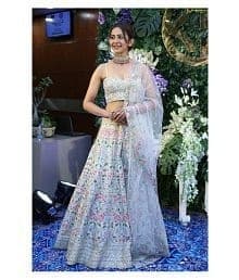 Brocade Lehenga Choli — Mint Green