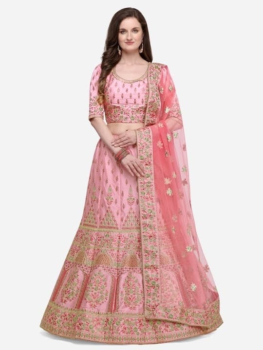 Tafeta Silk Lehenga Choli — Royal Blue
