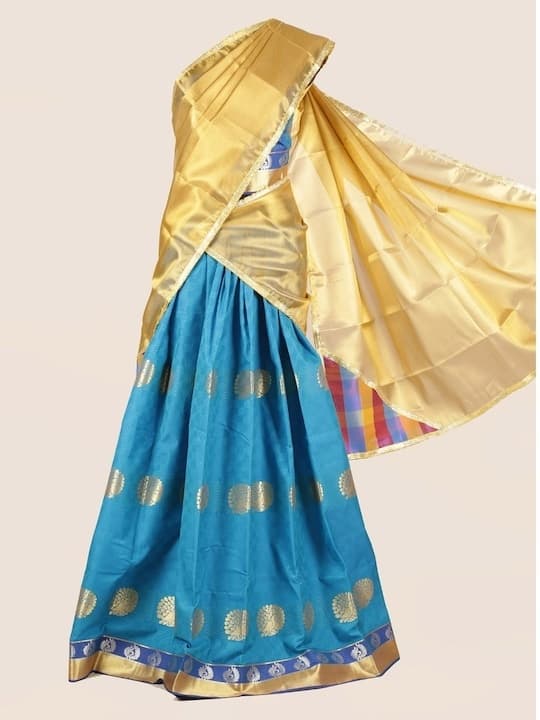 Velvet Lehenga Choli — Mint Green