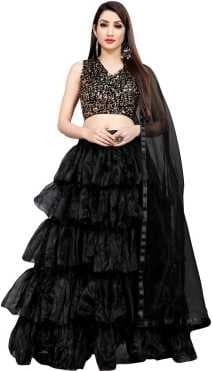 Chanderi Lehenga Choli — Rose Gold