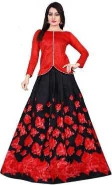 Net Sequinned Lehenga Choli — Pastel Pink