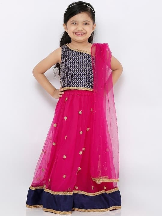 Raw Silk Lehenga Choli — Ivory