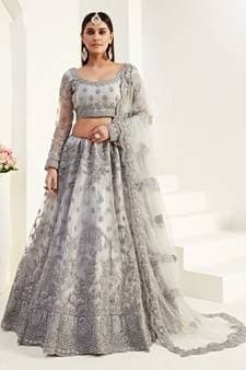 Brocade Lehenga Choli — Deep Red