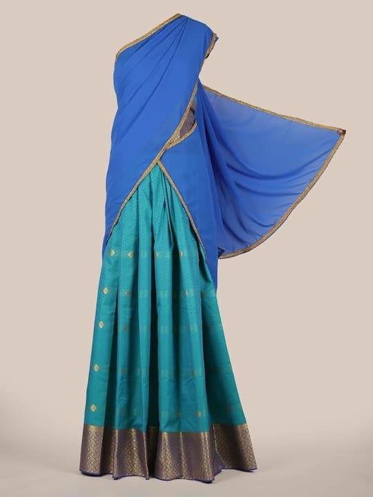 Chanderi Lehenga Choli — Deep Red