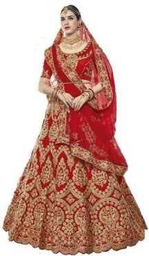 Hand-Block Cotton Lehenga Choli — Champagne Gold