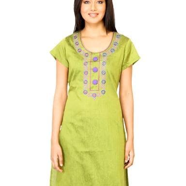 Layered Cotton Kurta — Powder Pink