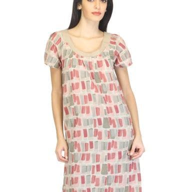 Cotton A-Line Dress — Mustard Yellow