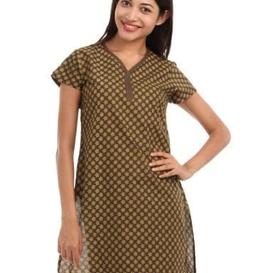 Straight Cut Silk Cotton Kurta — Indigo Blue