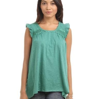 Boxy Crop Tee — Olive
