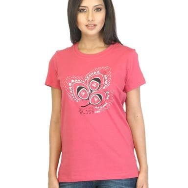 Printed Rayon Kurta — Powder Pink