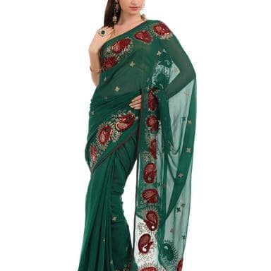 Mysore Silk Saree — Magenta with Self Weave