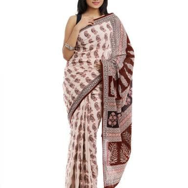 Banarasi Silk Saree — Ivory with Silver Tissue