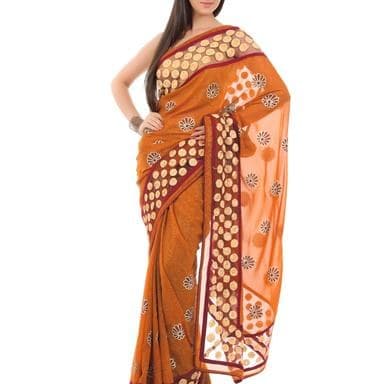 Chanderi Silk Saree — Wine with Peacock Motif