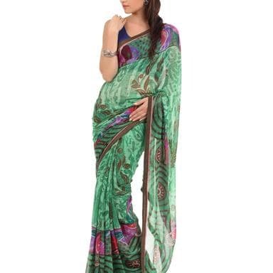 Maheshwari Silk Saree — Magenta with Peacock Motif