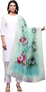 Embroidered Dupatta — Saffron