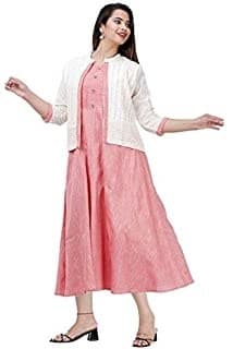 Cape Kurta Set — Peach Linen