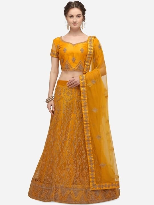 Velvet Lehenga Choli — Wine